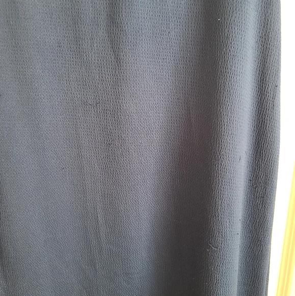 Aidan Mattox Satin Ruffle High Low Cold Shoulder Maxi Long Dress Navy Blue 8 - Picture 7 of 8